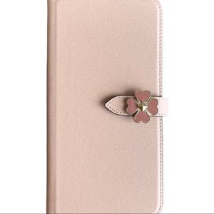 Kate Spade NY Flower Hardware Wrap Folio Case iPhone X, XS - Pink/Black